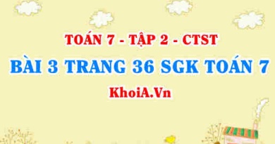 Bài 3 trang 36 SGK Toán 7 tập 2 Chân trời sáng tạo